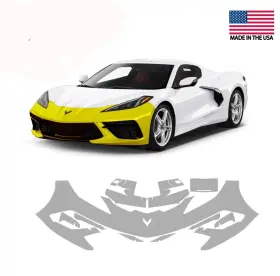 Asp.ppf.28 1a Auto 20-25 Corvette C8 Stingray Pre-cut Front Bumper Paint Protection Clear Film Ppf