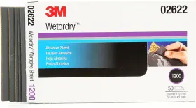 02622 3m Wetordry Abrasive Sheet 434q 1200 5 1/2 In X 9 50 1 Black