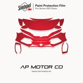 Apmc20010833 3m Pro Precut Paint Protection Clear Bra Ppf For Honda Civic Hatchback 2017-2019