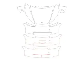 Ntd00137655 3m Tesla Model 3 2020-2025 Precut Paint Protection Film Clear Bra Ppf Front