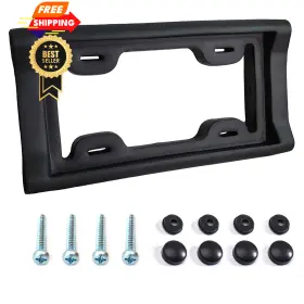 Ar-pro Lp-103 Ar-pro Ultimate License Plate Bumper 1 Pack - Standard 2.3 Inch Thick Black