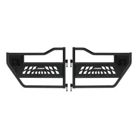 25009 Aries Rear Tubular Doors Textured Black Aluminum Set 2 For 2007-2018 Wrangler Jk