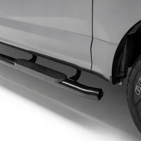 S224054 Aries 4 Inch Black Steel Side Bars For Select Silverado Sierra 1500 Ext