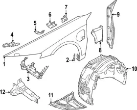 4j3-821-101 Audi Genuine Lower Bracket