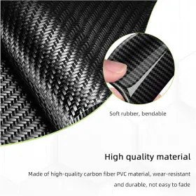 Augeny-607cd Augeny 8pcs Car Door Handle Sticker 3d Carbon Fiber 4door Bowl #3