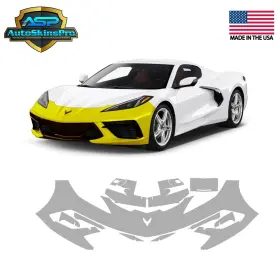 65498 Autoskinspro Precut Paint Protection Film Ppf For 2020-2025 Corvette Stingray Front Bumper