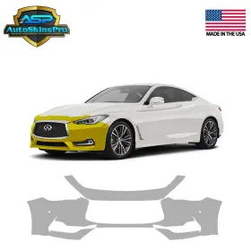 Asp.ppf.100 Autoskinspro Precut Paint Protection Film Ppf For 2018-2022 Infiniti Q60 Front Bumper