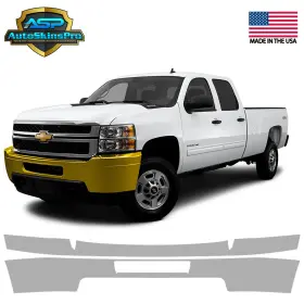 Asp.ppf.101 Autoskinspro Precut Paint Protection Film Ppf For 09-14 Silverado Hd 2500/3500 Front Bumper