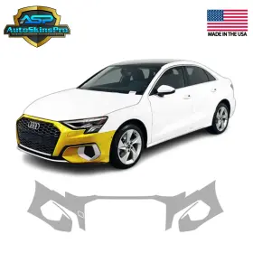 Asp.ppf.109 Autoskinspro 2022-2025 Audi A3 Sedan Front Bumper Precut Paint Protection Clear Film Ppf