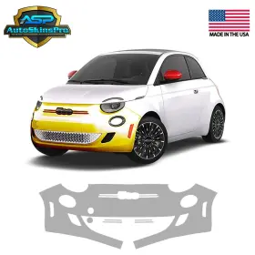 Asp.ppf.116 Autoskinspro 2024-25 Fiat 500e Hatchback Front Bumper Precut Paint Protection Clear Film Ppf