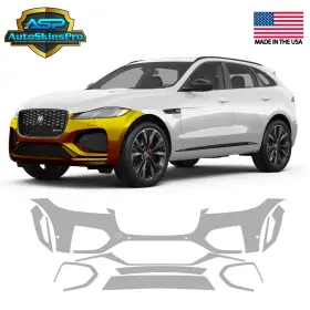 Asp.ppf.127 Autoskinspro 2021-2026 Jaguar F-pace Suv Front Bumper Precut Paint Protection Clear Film Ppf
