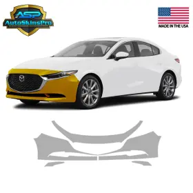 Asp.ppf.151 Autoskinspro Precut Paint Protection Film For 2019-2025 Mazda 3 4d Sedan Front Bumper