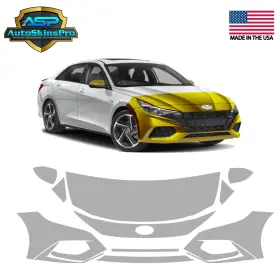Asp.ppf.18 Autoskinspro Precut Paint Protection Film Ppf For 2021-2023 Elantra N-line Partial Front