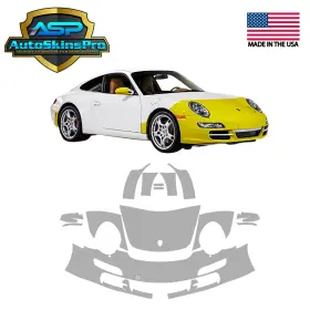 Asp.ppf.199 Autoskinspro 05-08 Porsche 911 Pre-cut Partial Front And Splash Paint Protection Film Ppf