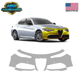 Asp.ppf.30 Autoskinspro Precut Paint Protection Film Ppf For 17-25 Alfa Romeo Giulia Front Bumper