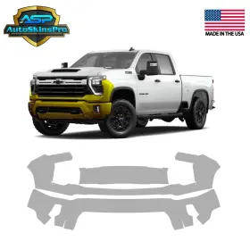 Asp.ppf.36 Autoskinspro Precut Paint Protection Film Ppf For 2024-2025 Silverado Hd 2500 Front Bumper