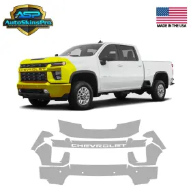 Asp.ppf.41 Autoskinspro Precut Paint Protection Film Ppf For 2020-2023 Silverado Hd Partial Front Asp.ppf.41 Autoskinspro Precut Paint Protection Film Ppf For 2020-2023 Silverado Hd Partial Front