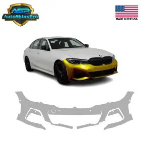 Asp.ppf.44 Autoskinspro Precut Paint Protection Film Ppf 19-22 Bmw 3-series M Sport Front Bumper G20