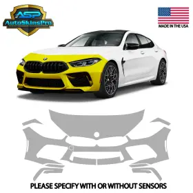 Asp.ppf.47 Autoskinspro Precut Paint Protection Film Ppf 20-25 Bmw M8 / Gran Coupe Partial Front