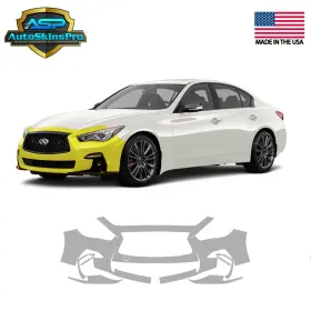 Asp.ppf.98 Autoskinspro Precut Paint Protection Film Ppf For 2016-2024 Infiniti Q50 Front Bumper