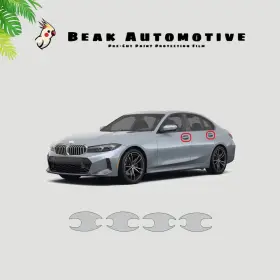 0000ba0214 Beak Automotive Ppf For Bmw 3 Series M3 2021-2026 Door Handle Cup Paint Protection Film Pre-cut