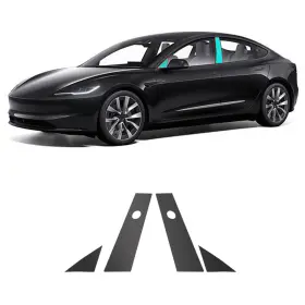 Tesm-tpu003 Betterhumz Car A Pillar Protective Film For Tesla Model 3 Carbon Pattern
