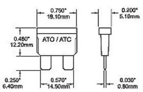 5238-bss Blue Sea Fuse Blade Ato/atc 4 Amps/32 Volts Dc Set Of 2 #2