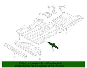51-75-7-185-798 Bmw Genuine Under Cover Deflector #2