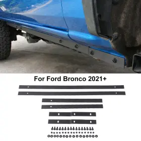 20241106us11yp Cherocar Black Car Pinch Weld Trail Armor Rocker Panels Kit For Ford Bronco 2 Door 2021 #3