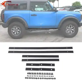 20241106us11yp123 Cherocar Black Iron Car Pinch Weld Trail Armor Rocker Panels Kit For Ford Bronco 2dr 21 #2