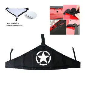 Huamao20181487 Cherocar Five Star Hood Cover Front End Bra Protector V-hood Covers For Jeep Wrangler 07