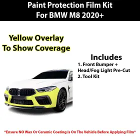 Ppf-bmwm8-bump Clearsurface Pre Cut Paint Protection Film Clear Bra Ppf Kit For Bmw M8 2020 #2