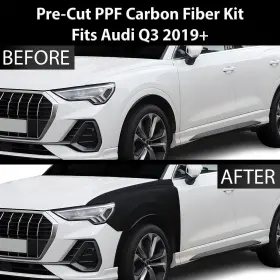 Ppf-diq3-fndr-cf Clearsurface Pre Cut For Audi Q3 2019 Fender Carbon Fiber Paint Protection Film Ppf Kit #2