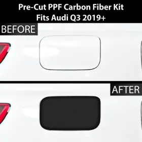 Ppf-diq3-gas-cf Clearsurface Pre Cut For Audi Q3 2019 Fuel Door Paint Protection Film Carbon Fiber Ppf #2