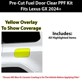 Ppf-gx24lx-gas-gls Clearsurface Pre Cut For Lexus Gx 550 2024 Fuel Door Paint Protection Film Clear Bra Ppf #2