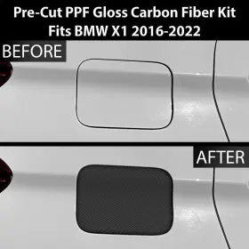 Ppf-x1bmw-gas-cf Clearsurface Pre Cut For Bmw X1 2016-2022 Fuel Door Paint Protection Film Carbon Fiber Ppf #2