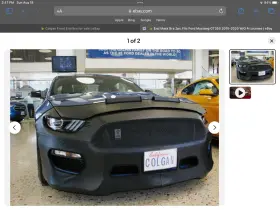 Bc5938bc Colgan Custom Front End Mask Bra 2pc.fits Ford Mustang Gt350 2015-2020 Without Fr.license