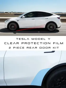 Cs0004 Crystal Shield 2020-2023 Tesla Model Y Partial Rear Door Paint Protection Film Kit 8 Mil Thi