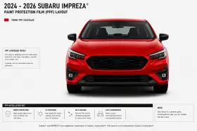 East Coast Reproductions 500004408 2024 - 2026 Subaru Impreza 8.5 Mil Ppf Paint Protection Film Clear Bra Front