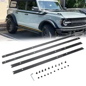 C1121v03 Flexmotor Pinch Weld Cover Fit For Ford Bronco 4-door 2021-2024 Trail Armor Rocker Panels
