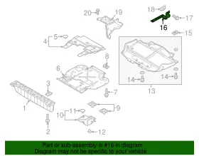 Bl3z-16001a09-a Ford Genuine Rear Plate Support Bracket #3