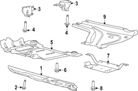 Mb3z6g079b Ford Genuine Skid Plate Bracket #2
