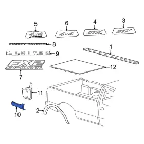 4l3z99292a23aab Ford Oe For F-150 2004-2005 Rear Left Stone Guard