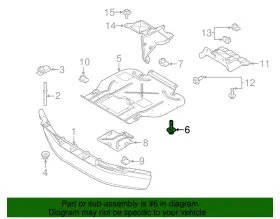 W503943-s900 Ford Genuine Skid Plate Screw #2
