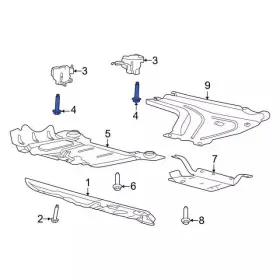 W721415-s439 Ford Genuine Skid Plate Bolt #3
