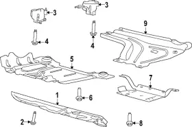 W721693-s439 Ford Genuine Skid Plate Mount Bolt W721693s439