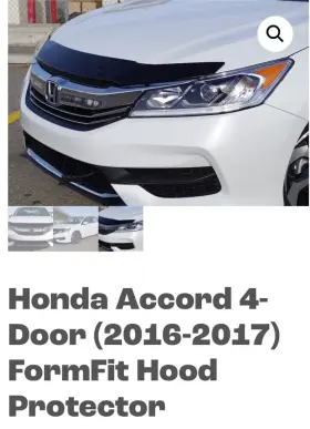 Hd9d16-4 Form Fit Hood Protector For 2016-2017 Honda Accord Focus Auto Design Inc. Nib
