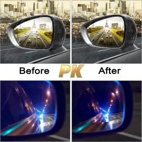 View-01 Frienda 4 Pieces Car Rearview Mirror Film Rainproof Waterproof Multicolor #3