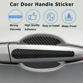 Ga-0103 Ftd-ga 16pack Car Door Handle Protector - Black Carbon Universal Size 16pcs #2