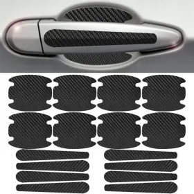 Ga-0103 Ftd-ga 16pack Car Door Handle Protector - Black Carbon Universal Size 16pcs